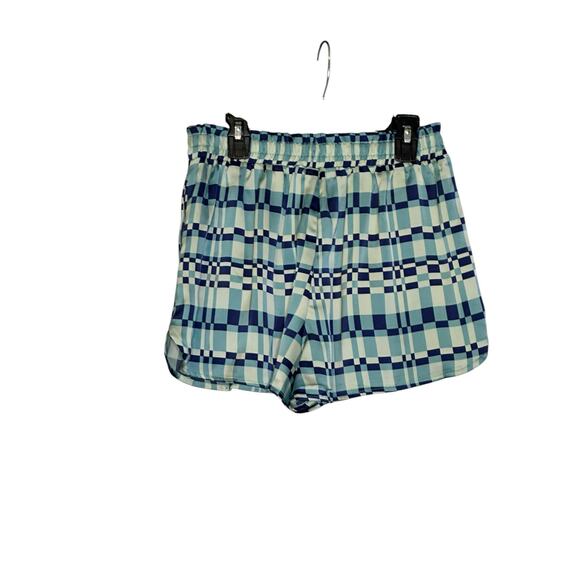 Forever 21 blue satin check print shorts size Medium - Picture 6 of 6